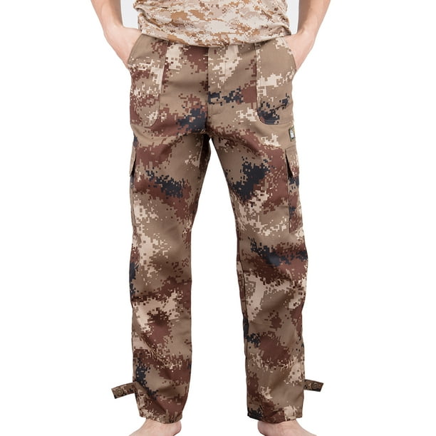 Lelinta Mens Military Style Total Terrain Camo BDU Pants, Desert
