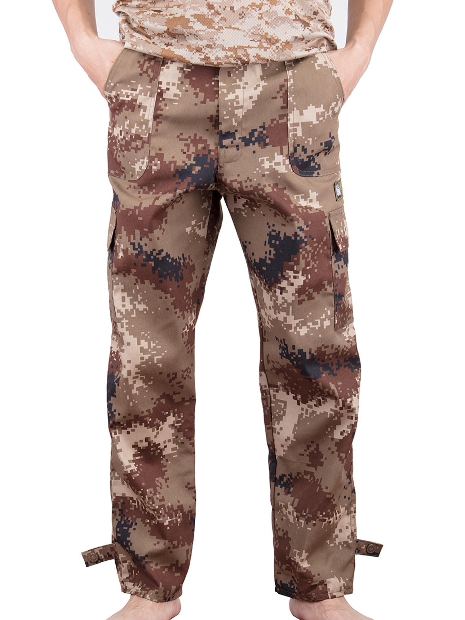 Mil-Tec BDU Men's Combat Cargo Pants - 3 Color Desert Camo (Sizes S-3XL, 32 Inseam)