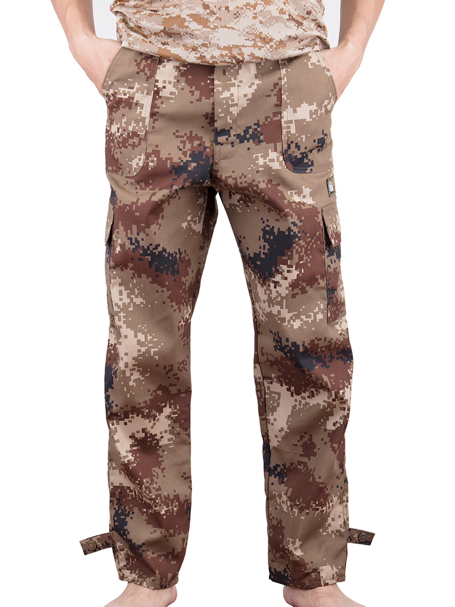 Mens Military Style Total Terrain Camo BDU Pants, Desert Digital Camo, Woodland Camo, City Digital Camouflage - image 1 of 9