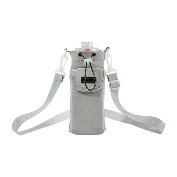 Bolsa de viaje con aislamiento para botella de agua, bolso cruzado para exteriores, portátil, para teléfono celular, con boca trasera inclinada