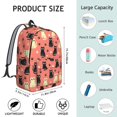 thumbnail image 5 of Black and Cream Cat and Paw Print Backpack for School, Cute School Bag with Adjustable Shoulder Straps and Padded Back, 15.7"x11.8"x5.5", 5 of 5