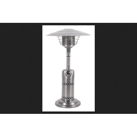 Garden Sun Stainless Steel Tabletop Propane Patio Heater Living Accents Tabletop Propane Patio Heater 32.6 in. H x 20 in. W x 20 in. D Stainless Steel ()