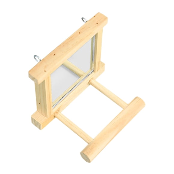pitrice Bird Parakeet Mirror For Cage Parrot Perch Stand Crafted With Love Encourages Playful Interaction Bird Mirror Perch
