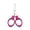 Hot Pink, variant on Small Handcraft Scissors, 3.8 × 2 inch Stainless Steel Folding Scissors, Heavy Duty Cutting Shears for Paper, Fabric, Portable Pocket Glasses-Shaped Scissors with Plastic Handle,Hot Pink