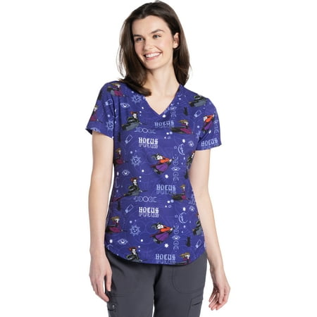 Tooniforms Scrubs Top For Women V-Neck Print TF737