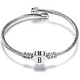 thumbnail image 1 of Pulsera inicial para mujeres y niñas, pulsera con 26 letras del alfabeto, pulseras con dijes de cable y corazón, regalos para ella, 1 of 5