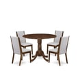 thumbnail image 3 of East West Furniture 5 Pc Dinette Set Contains a Round Dining Table and 4 Upholstered Chairs, 3 of 6