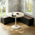 thumbnail image 4 of Advwin L-Shaped Corner Storage Bench, Backless Wood Bench with Hidden Storage for Kitchen, Dining Nook, Entryway & Mudroom, No Cushion, Black, 4 of 8