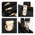 thumbnail image 5 of Dasein Women's PU Leather Solid Print Zipper Tote Shoulder Bag, Black, 5 of 7