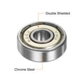 thumbnail image 4 of 625ZZ Deep Groove Ball Bearings, Chrome Steel Z3 Double Metal Shielded Bearing 5mm x 16mm x 5mm, 4 Pack, 4 of 5