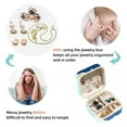 thumbnail image 4 of Cloud Travel Portable Decorative Box - Square Jewelry Storage and Organizer Box for Rings, Earrings, Necklaces, and Bracelets - Suitable for Girls and Women - Necklace Organizer Box, 4 of 6