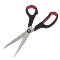 Unique Bargains Black Red Plastic Grip Stainless Steel Steel Sewing Paper Shears Scissors