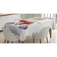 thumbnail image 1 of Ambesonne Funny Tablecloth Rectangular Table Cover, Urban Bear on Bicycle, 60"x90", Multicolor, 1 of 3