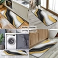 thumbnail image 6 of Black White Gold Wave Marble Pattern Kitchen Rug Mat,Kitchen Runner Rugs Non Skid Washable,Decorative Kitchen Floor Mats for Kitchen,Sink,Laundry,17"x47.2", 6 of 7