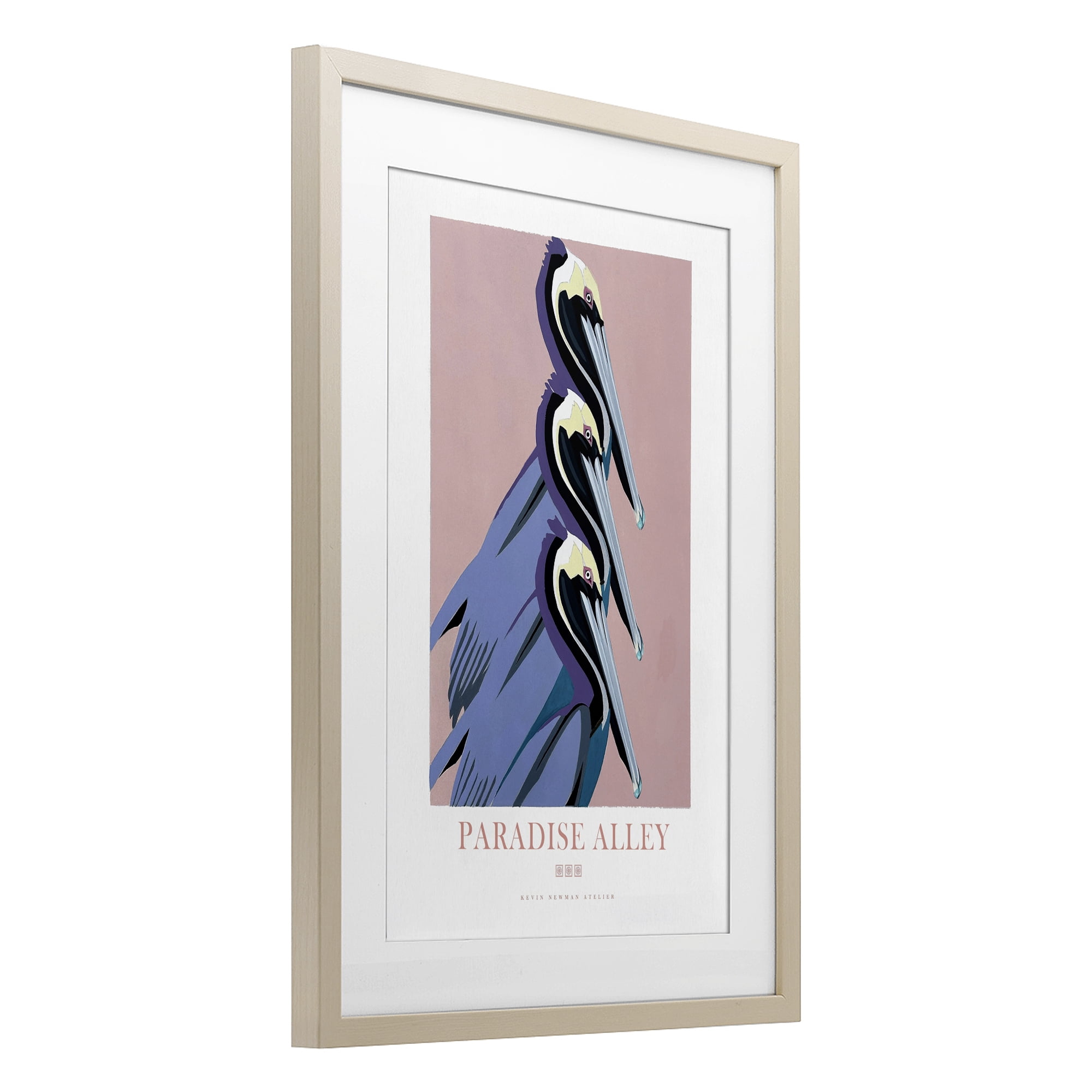 Stupell Industries Paradise Alley Pelican Trio Birch Framed Print Under Glass, design by Jadei Graphics