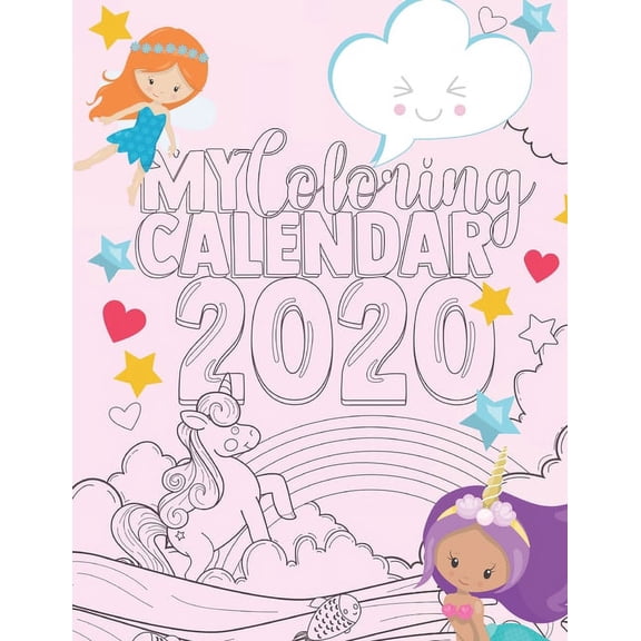 Monthly Schedules to Get Organized in 2020: My Coloring Calendar 2020: Calmly Color Your Way to an Organized Life Throughout the Year (Paperback)