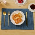 thumbnail image 5 of Woven Fabric Placemats Set of 4 Heat Resistant Place Mats Non Slip Washable Double Layer Cloth Placemats Reversible Table Mats Kitchen Dining Table Decor, 5 of 9