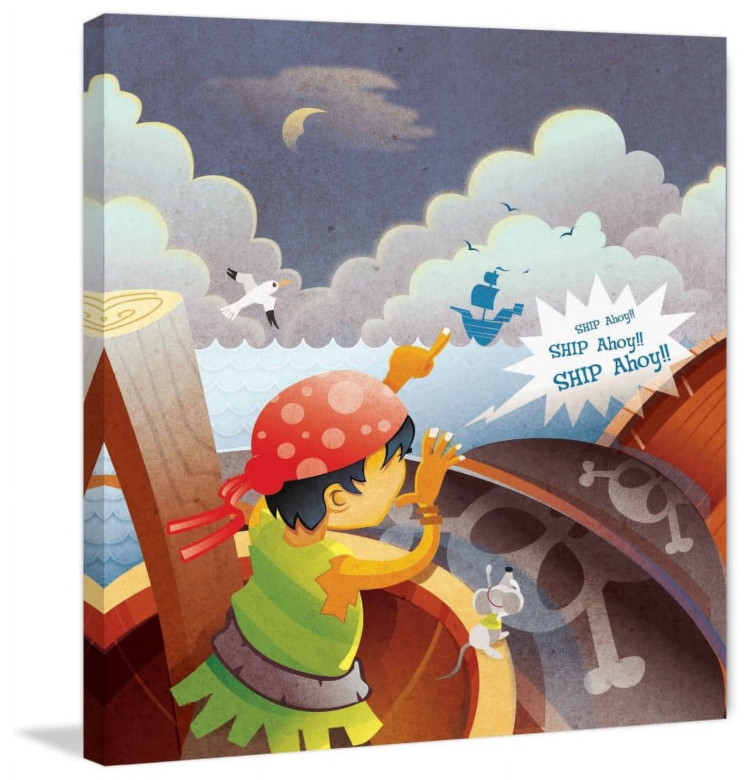 Marmont Hill "Ship Ahoy!" by Curtis Painting Print on Canvas