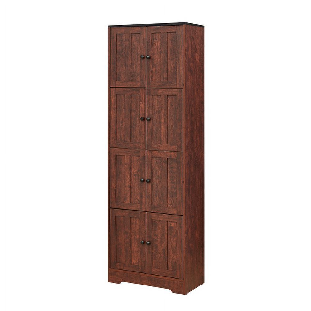 Jaodemo Kitchen Pantry Cabinet, Brown, 12.8''