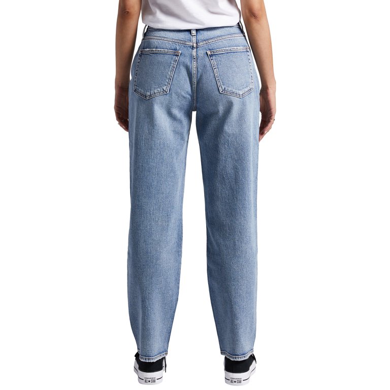 Silver Jeans Co. Women's Mid Rise Straight Leg Dad Jean, Waist Sizes 24-36  