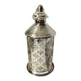 thumbnail image 2 of Linterna marroquí de hierro ligero con pilas, luz de , lámpara LED decorativa hueca para bodas, sala de , , hogar, , centro de 26x12.5cm Soledad Luz de linterna, 2 of 10