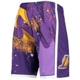 thumbnail image 3 of Men's Mitchell & Ness Purple Los Angeles Lakers Hardwood Classics 2009 Hyper Hoops Swingman Shorts, 3 of 3