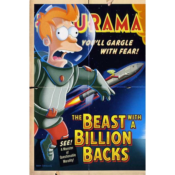 Futurama The Beast With A Billion Backs Movie Poster Style C 11 X 17 08 Walmart Com Walmart Com