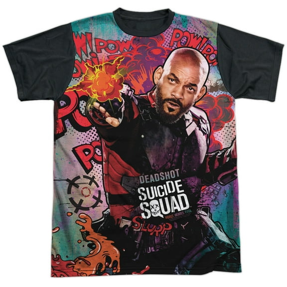 Suicide Squad Deadshot Psychedelic Cartoon Unisex Adult Halloween Costume Sublimated T Shirt
