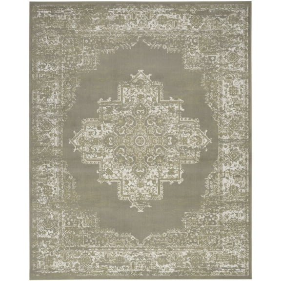 Nourison Grafix Persian Olive 5'3" x 7'3" Area Rug (5x7)