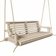 thumbnail image 2 of Porchgate Amish Heavy Duty 800 Lb Roll Comfort Treated Porch Swing W/Ropes (4 Foot, Unfinished), 2 of 4