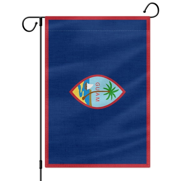 PTEROSAUR Guam Garden Flag, US American Guam Flag, 12.5x18 inch Double Sided Burlap for House Yard Lawn Indoor Outdoor Decor