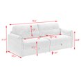 thumbnail image 7 of 79.50 Inches Long with 2 Storages, Teddy Sofa Fabric, with Metal Conical Long Legs, Metal Strip Matching, Stylish and Simple, 7 of 7