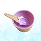 thumbnail image 2 of 1 tazón de helado creativo de plástico anticaída, para postres festivos, con cuchara (morado)., 2 of 7