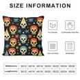 thumbnail image 5 of MDO  Green Sugar Skull Halloween One Throw Pillow with Cover for Couch Bed Sofa, 18 x 18 Decorative Pillows w/Case, 5 of 5