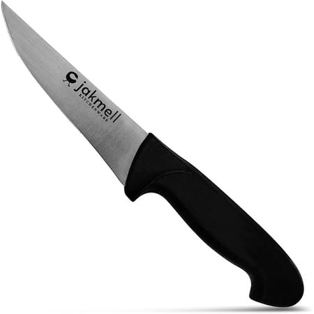 5-inch Butcher s Knife with Black Handle Meat Knife for Chicken and Red Meat Stainless Steel Kitchen Utility Knife with a Durable Handle
