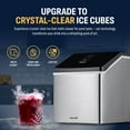 thumbnail image 3 of Newair Portable Countertop 40lb Clear Ice Maker Machine, Stainless Steel, 3 of 12