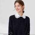 thumbnail image 4 of OHOIOLLA 1Ud Media Blusa Falsa Para Mujer Collar Detachable De Chifón Ideal Para Suéteres Y, 4 of 7
