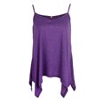 thumbnail image 2 of las mujeres atractivas correa de espagueti tops cuello en v plisada camisola púrpura 3xl Sunnimix tirante de espagueti sin mangas, 2 of 8