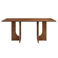 thumbnail image 4 of 70 Inch Dining Table, Walnut, Wood, Rectangular, Living Kitchen Cafe Bistro Hospitality Restaurant, Modern Contemporary HB36525, 4 of 10