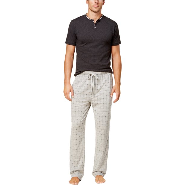 Conjunto de pijama de regalo para hombre Lacoste gris extragrande