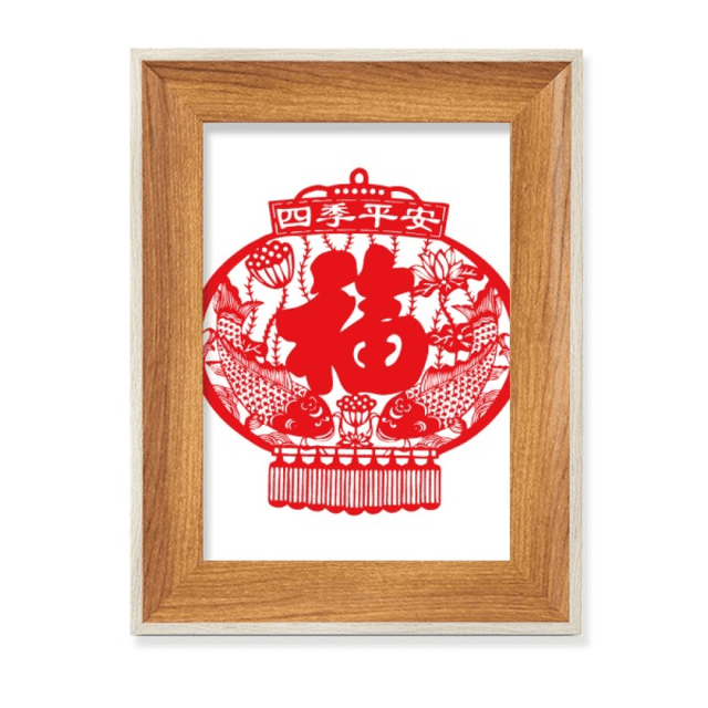 Cadre photo en Bois Motif Poisson Rouge Chinois pour Bureau Affichage d'Image art Peinture Ensembles Multiples