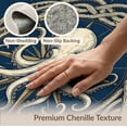 thumbnail image 6 of ODIKA 5'x7' Washable Area Rug Octopus Pirate Navy Creature Ornamental Radiating Motif Cartoon for Small Living Room, Bedroom, Easy Care, Non-Shedding, Pet Friendly, 6 of 7