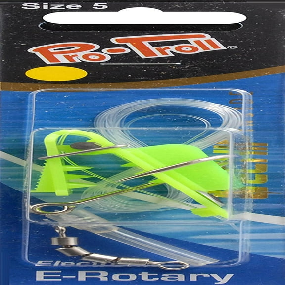 Pro-Troll E-Rotary Bait Holder 5/0 Hook, Glow Chartreuse