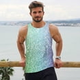 thumbnail image 6 of Salouo Beautiful Glitter for Men's Tank Tops,Sleeveless Muscle Shirts for Men Quick Dry Workout Tank Top Gym Muscle Tee Fitness Bodybuilding Sleeveless T Shirt-Medium, 6 of 7