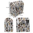 thumbnail image 4 of Coffee Stand Mixer Cover, Repetitive Moka Pot French Press Briki Latte Donut Coffee Beans Macaron Cookie Print, Kitchen Appliance Organizer Bag Cover with Pockets, 5 Quarts, Multicolor, by Ambesonne, 4 of 4