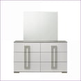 thumbnail image 3 of Bedroom Furniture Set, 4 Pc Queen with LED Headboard, Contemporary White Wood | Double Dressers | Standard Beds, 3 of 14