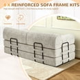 thumbnail image 6 of Timbernest 78.7" Convertible Sleeper Sofa Bed, Boucle Boneless Sofa with 2 Pillows, Floor Sofa Lounge Couch for Living Room, Light Camel, 6 of 10