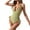 Green, variant on Admvng Bathing Suit for Women Tummy Control One Piece Sexy Solid Color Cut Out Swim Suit Tie Side Swimwear S-XL