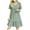 Green, variant on Loopsun Womens Summer Dresses, Casual V-Neck Short Sleeve Solid Loose Pleated High Waist Mini Dress Pink