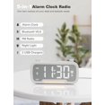 thumbnail image 2 of Radio despertador Mesqool con altavoz Bluetooth Radio FM, 2 of 7